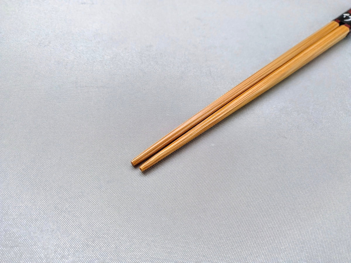 ダイヤカット研出箸 赤【大内工芸】