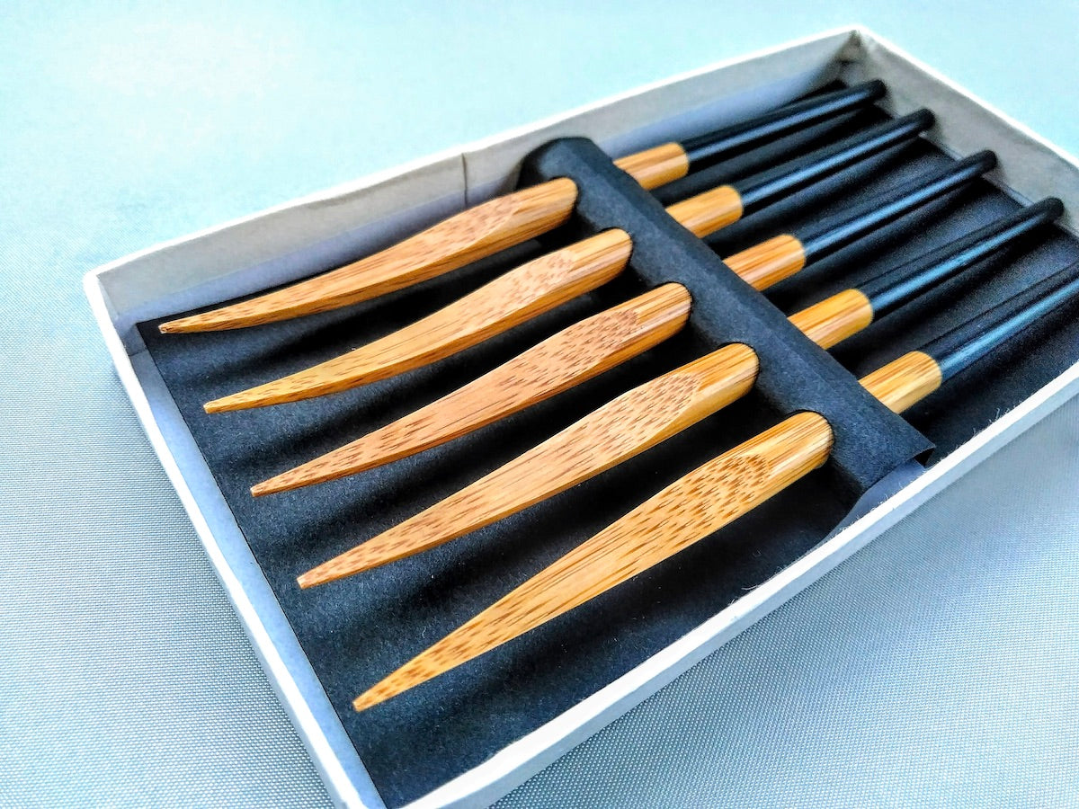 塗分けフォークセット 黒【大内工芸】