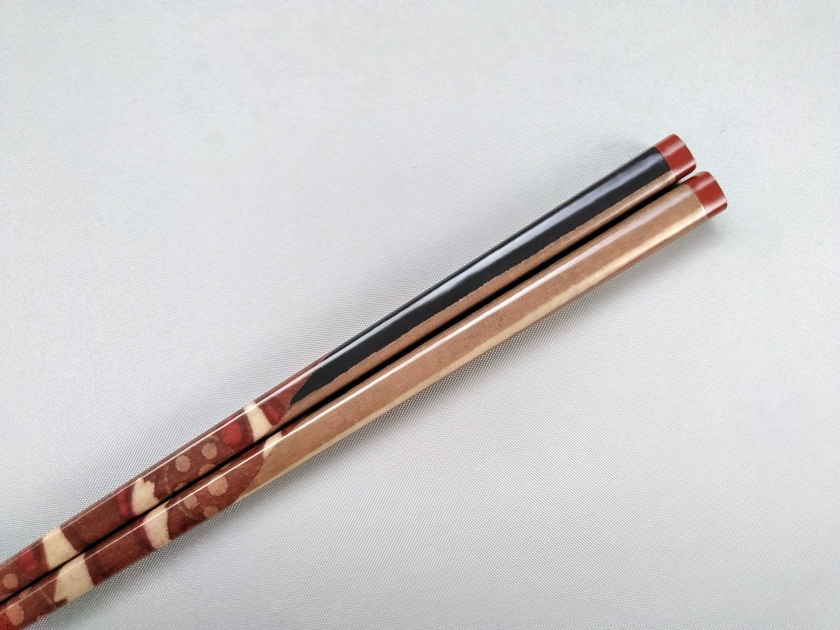 天然木箸 縞模様【箸蔵まつかん】