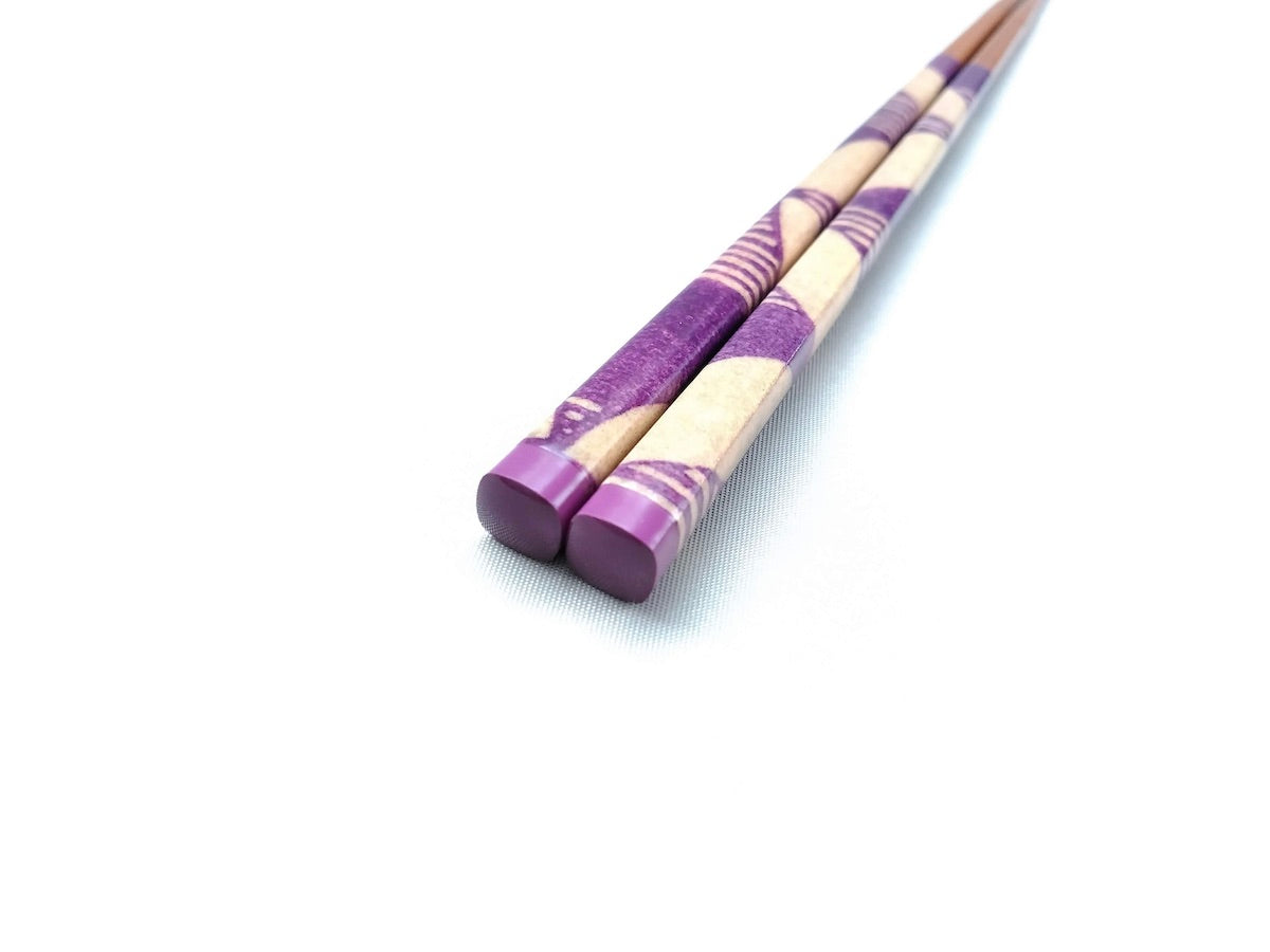 天然木箸 花びら 紫【箸蔵まつかん】