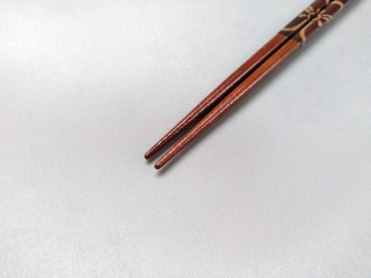 天然木箸 花模様【箸蔵まつかん】