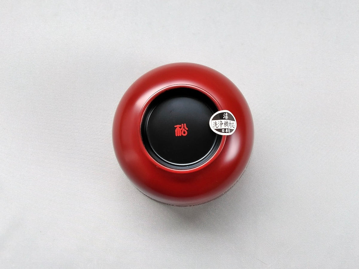 洗浄機対応春秋碗 朱【松屋漆器】