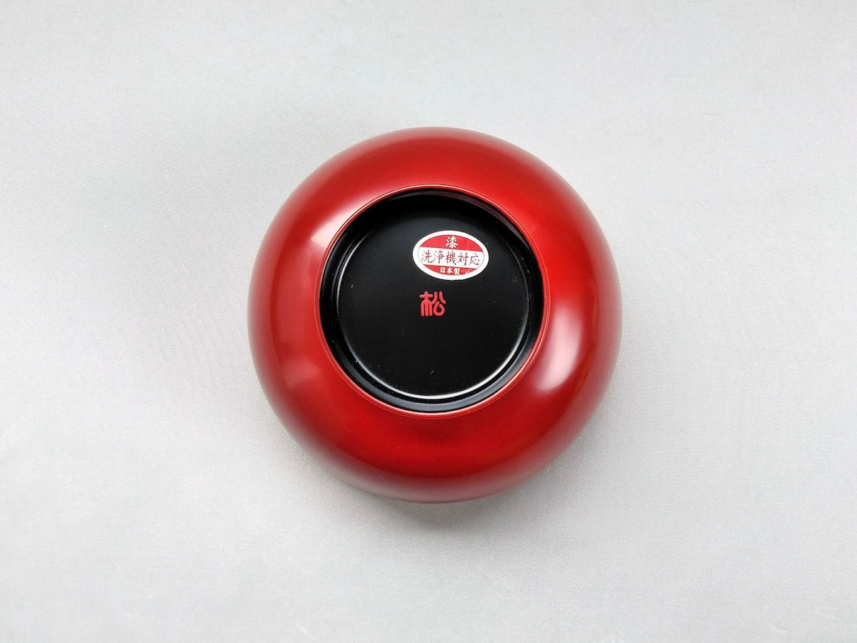 洗浄機対応入れ子椀中 朱【松屋漆器】