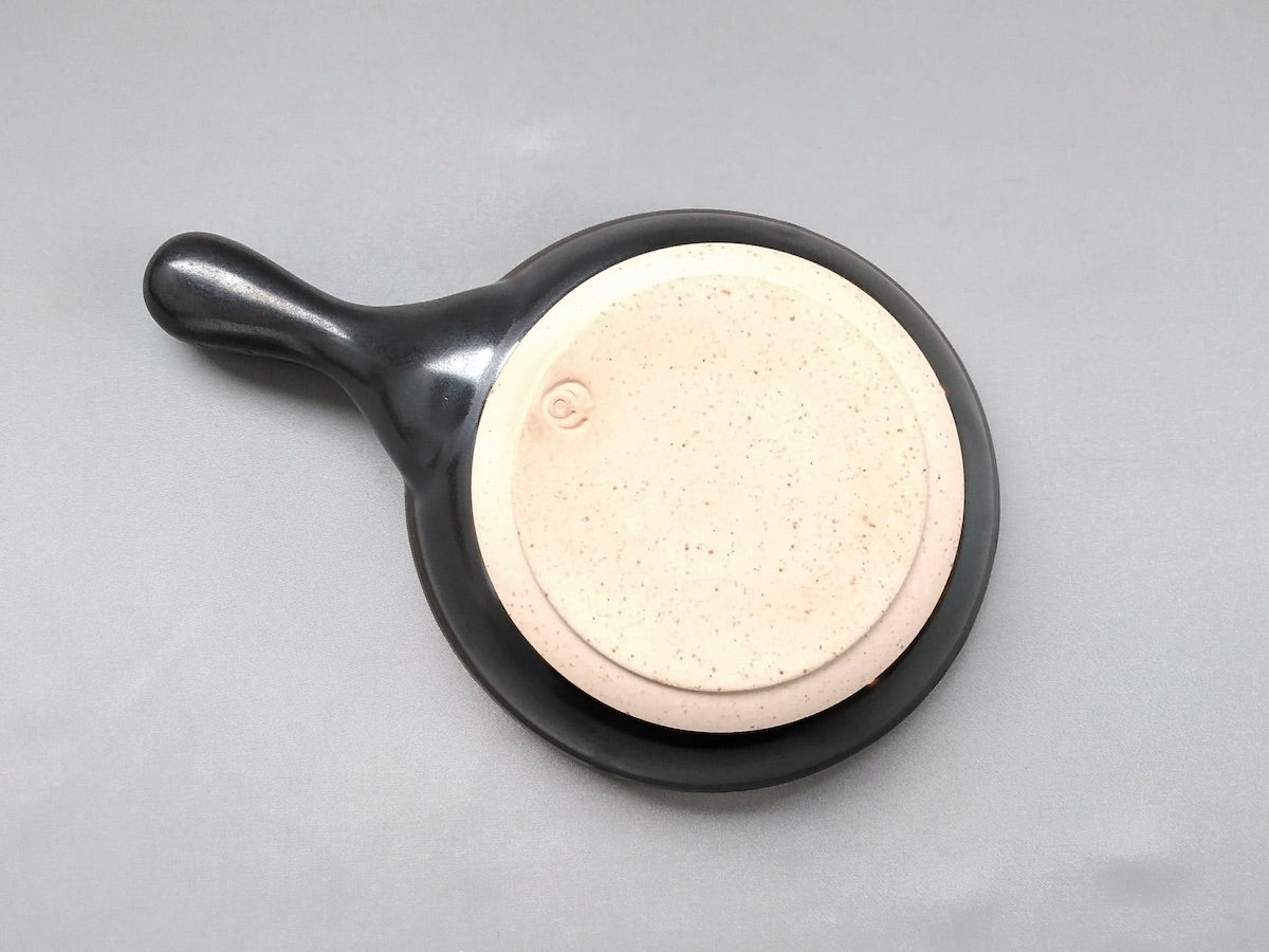 黒釉5寸フライパン【安楽窯】