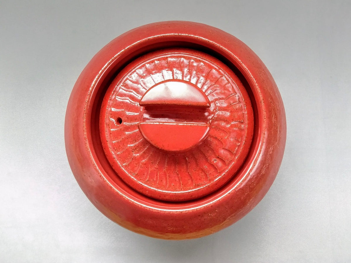 赤楽2合多用羽釜【安楽窯】