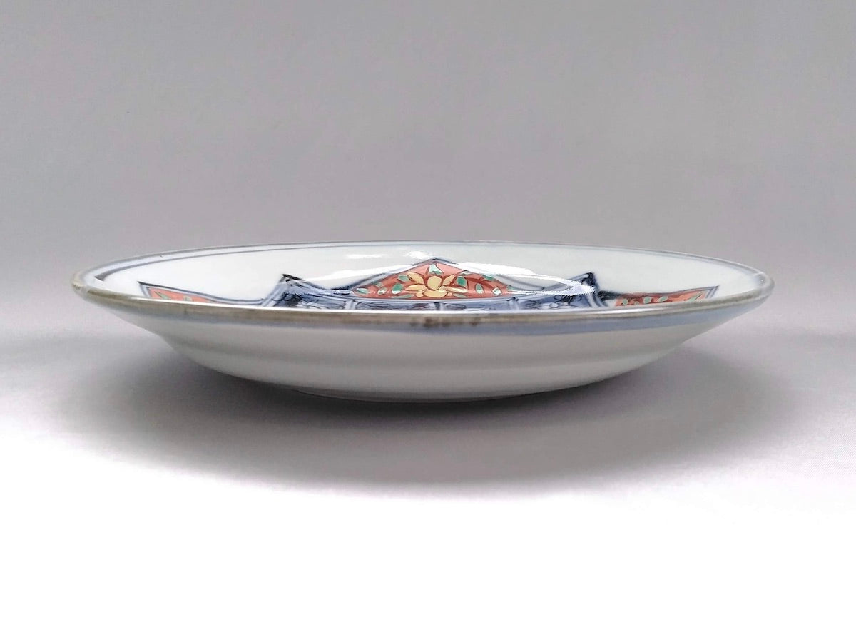 染錦7寸深皿【中垣連次】