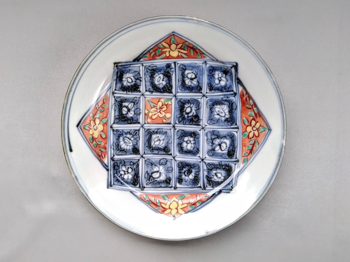 染錦7寸深皿【中垣連次】