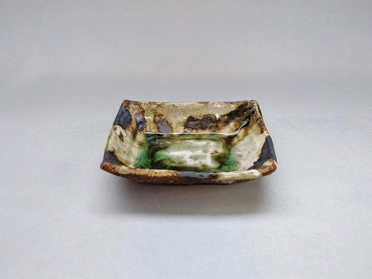 灰掛分角小皿【小栗大幸】