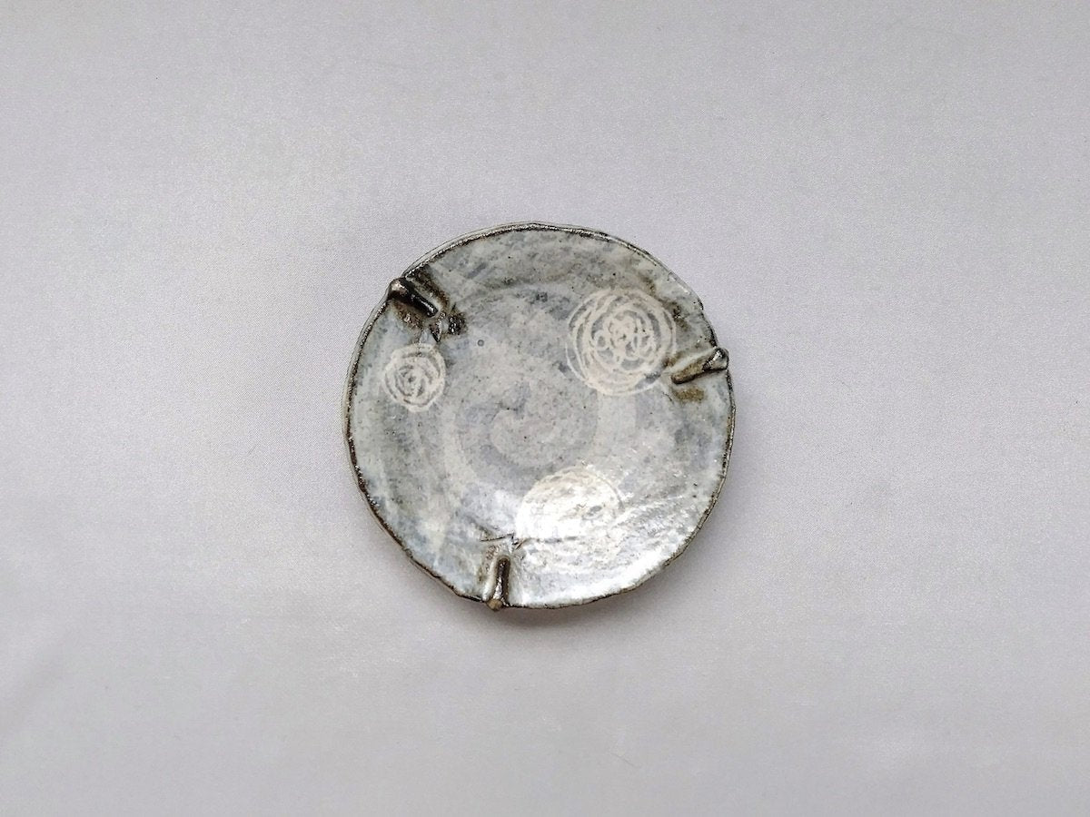 青手毬三ツ押小皿【日下青作/麻里】