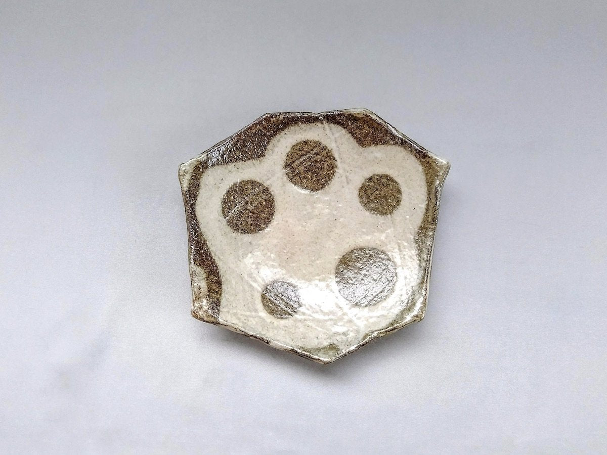 白水玉七角取皿【日下青作/麻里】