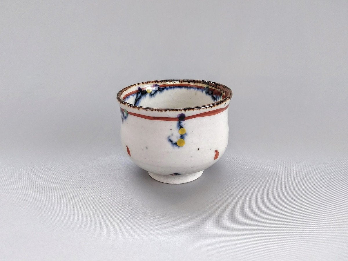 安南赤絵草紋小煎茶【南窯】