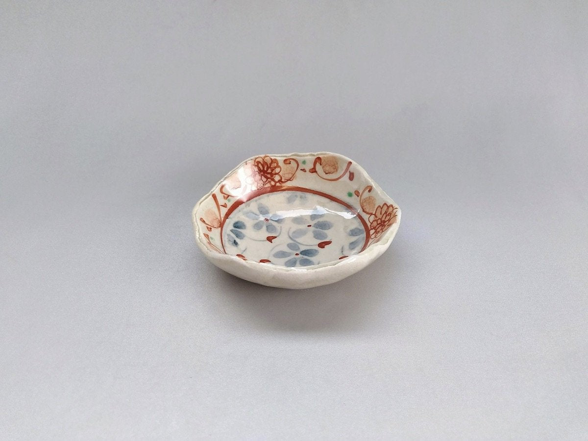 安南赤絵六角小皿【宗山窯】