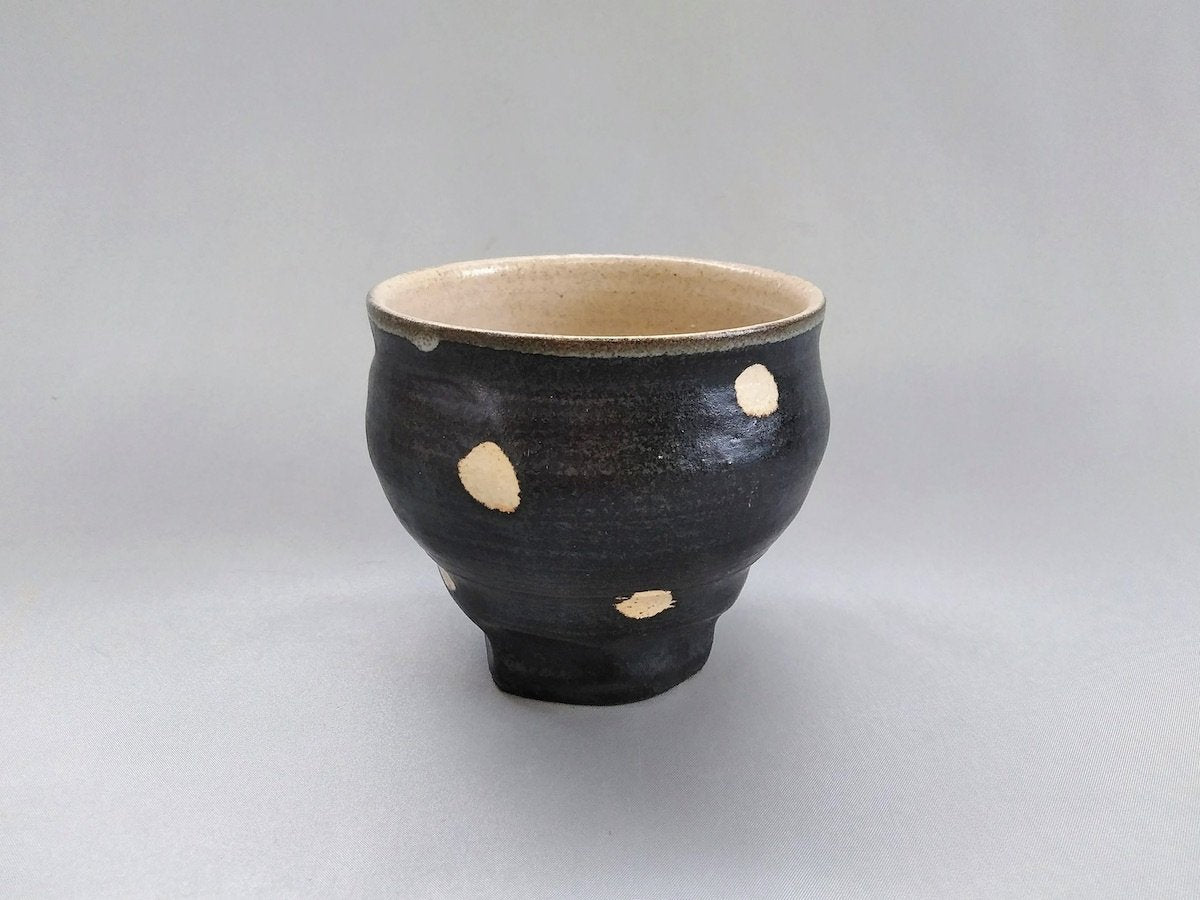 黒釉ドット丸大汲出【山本一仁】