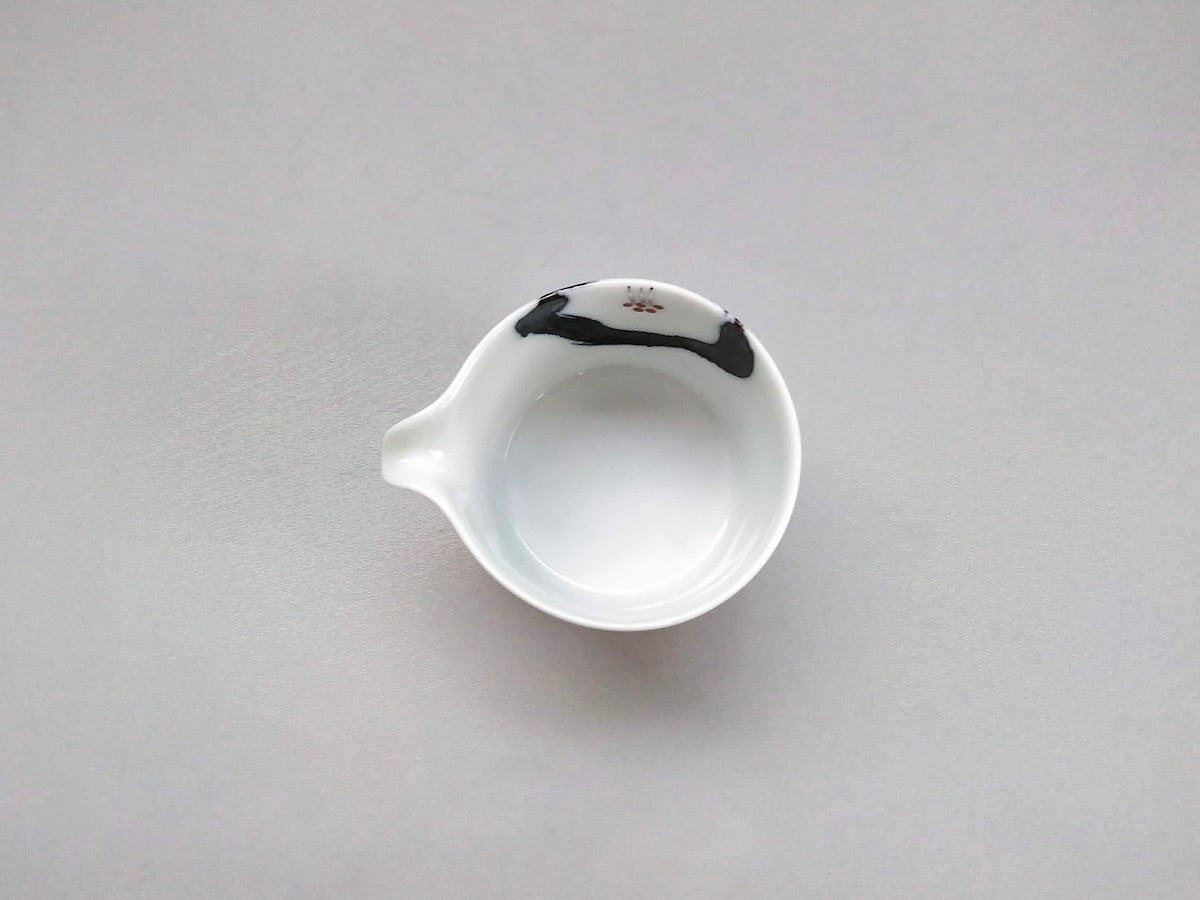 染付椿片口小付丸【一峰窯】