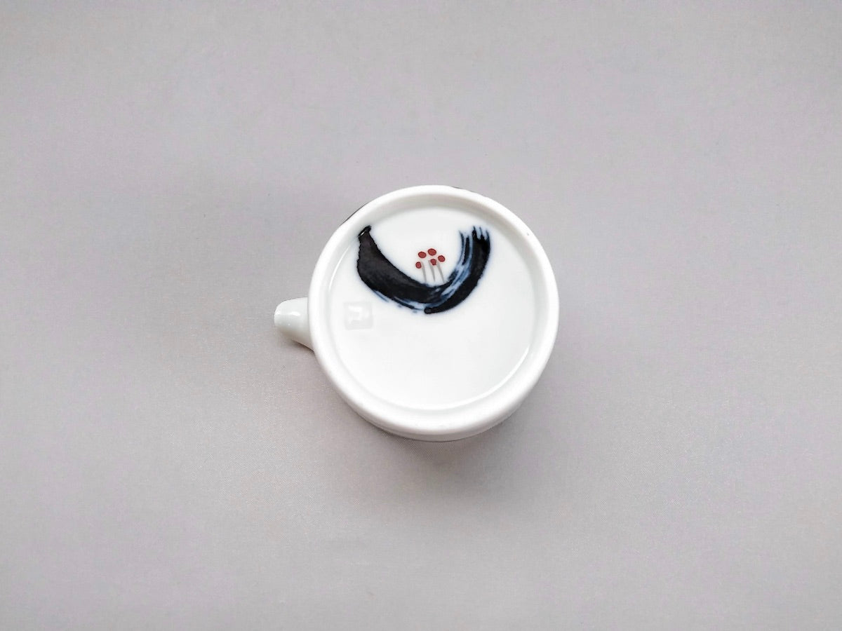 染付椿片口小付丸【一峰窯】