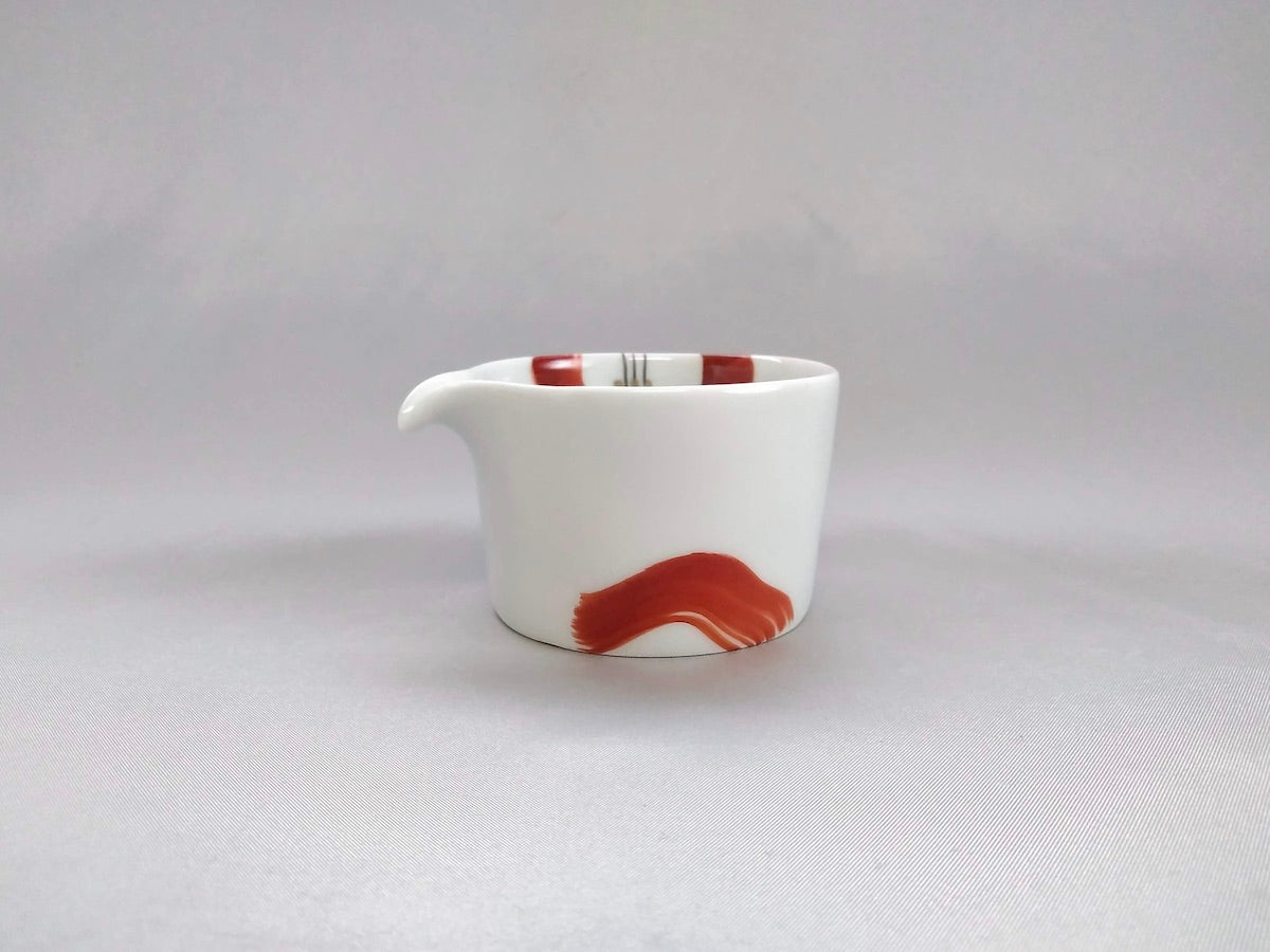 赤絵椿片口小付丸【一峰窯】