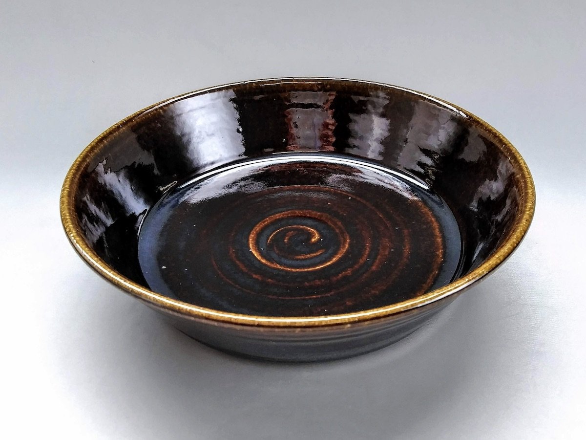 飴釉8寸鉢【山本泰三】