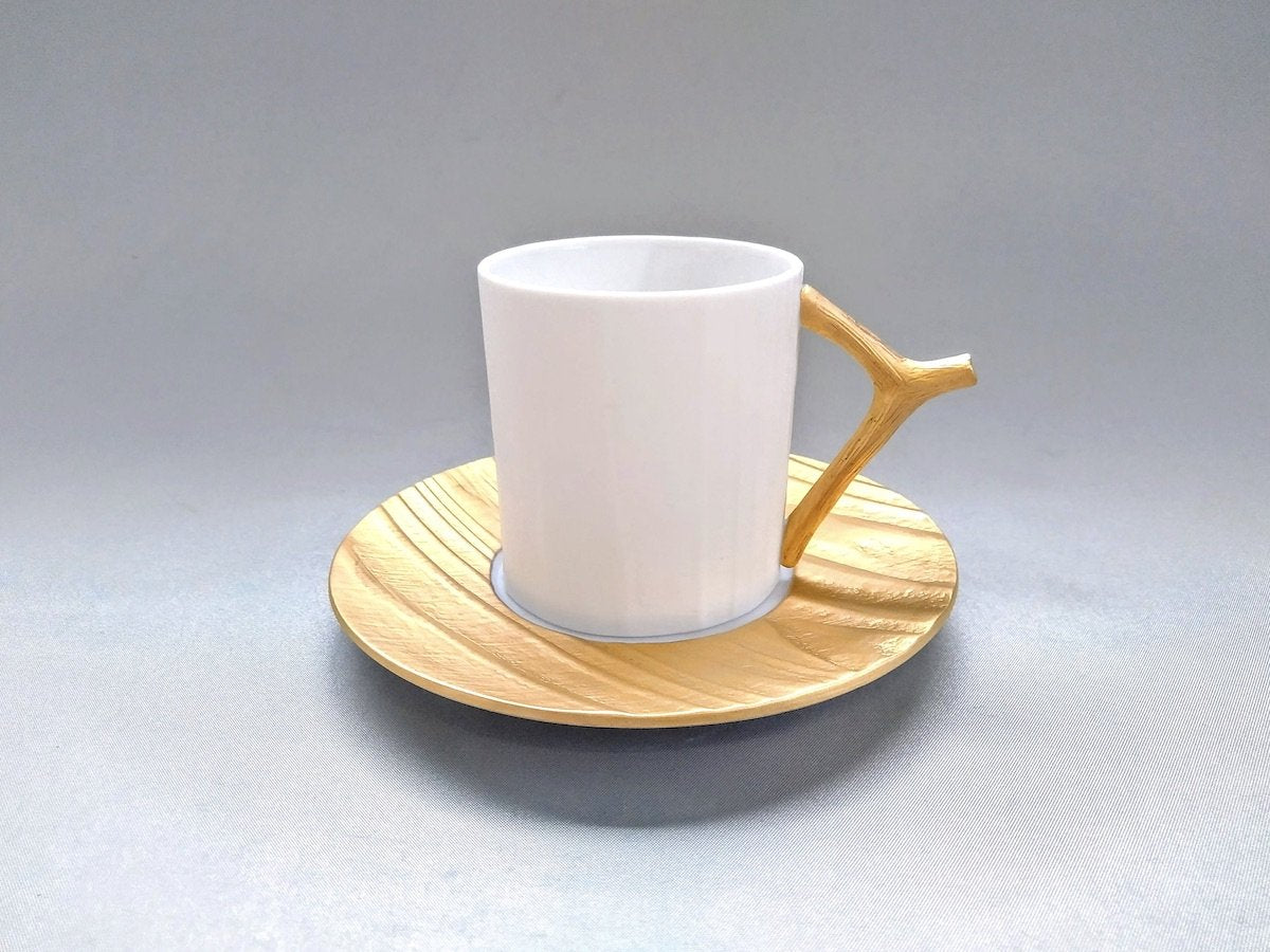 木目コーヒーC/S Gold【やま平窯】