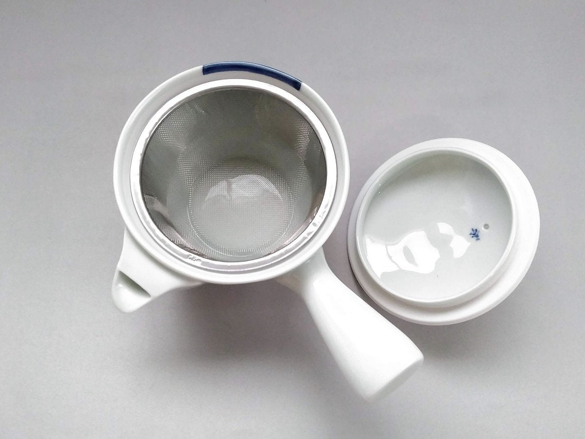 染付二色丸紋急須【康創窯】