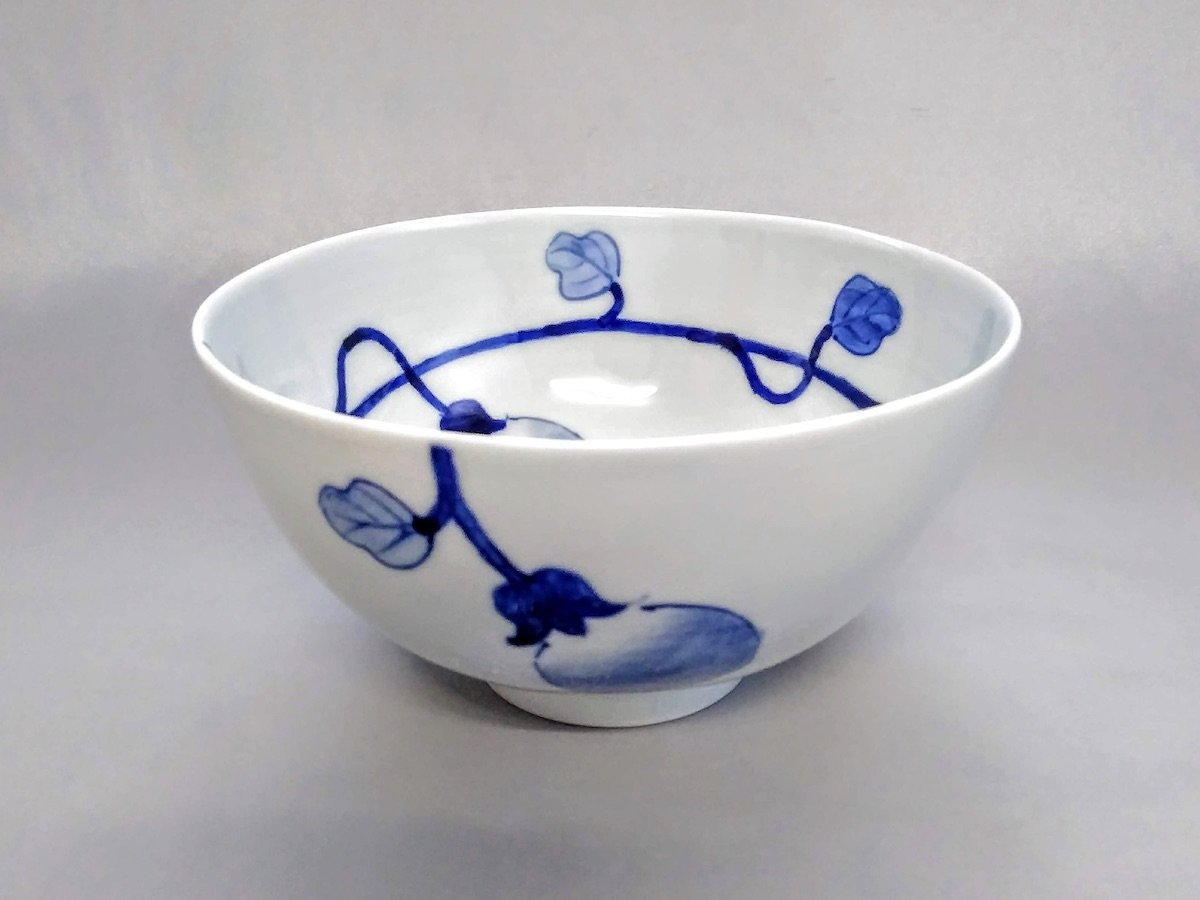 染付ナス紋丸丼【皓洋窯】