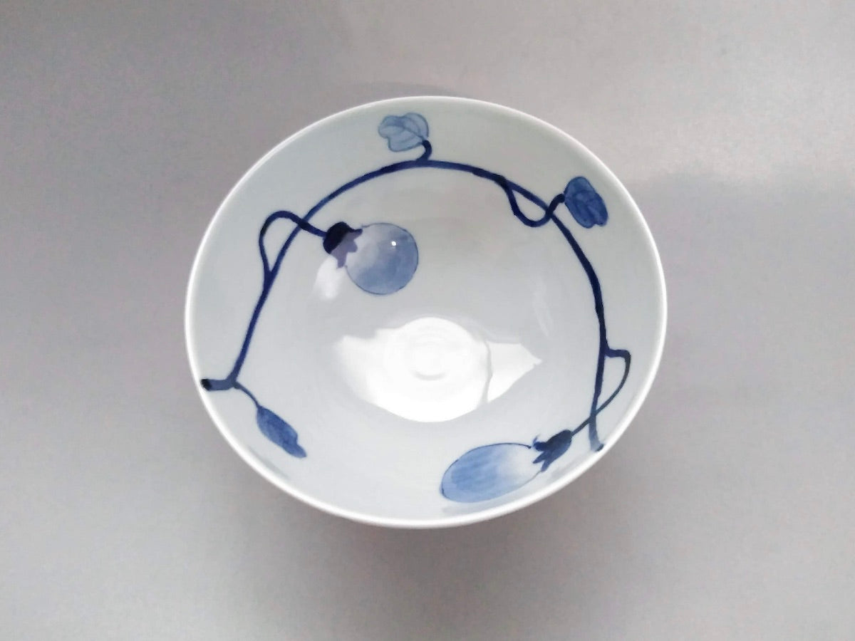 染付ナス紋丸丼【皓洋窯】