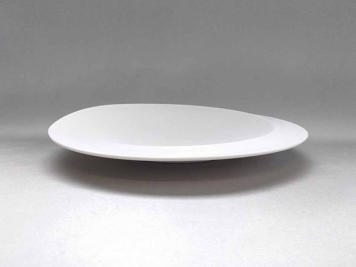 シェル21cm丸皿 白【やま平窯】