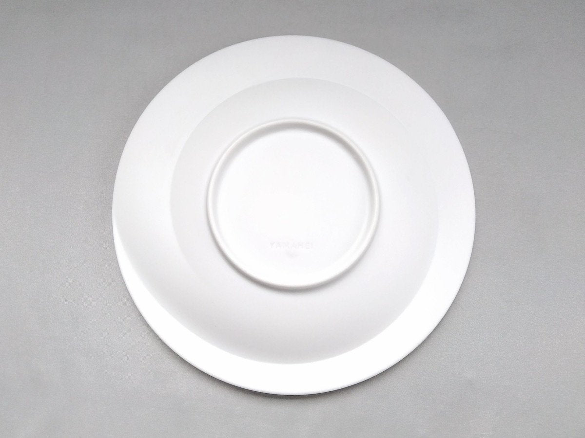 シェル21cm丸皿 白【やま平窯】