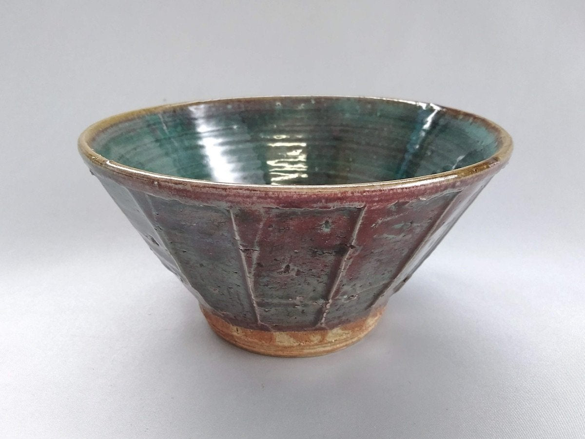 青錆釉ソギ深鉢小【赤根真次】