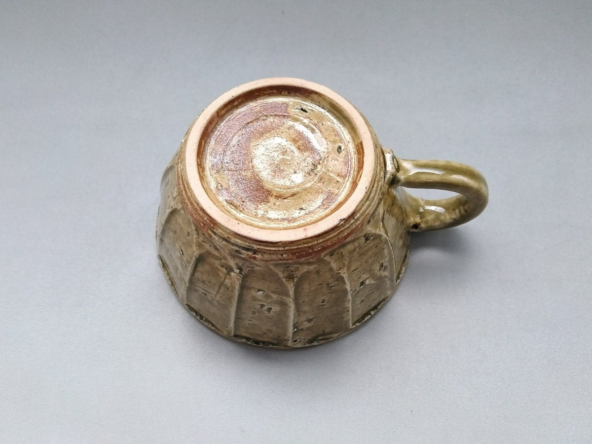 黄灰釉ソギスープカップ 【赤根真次】