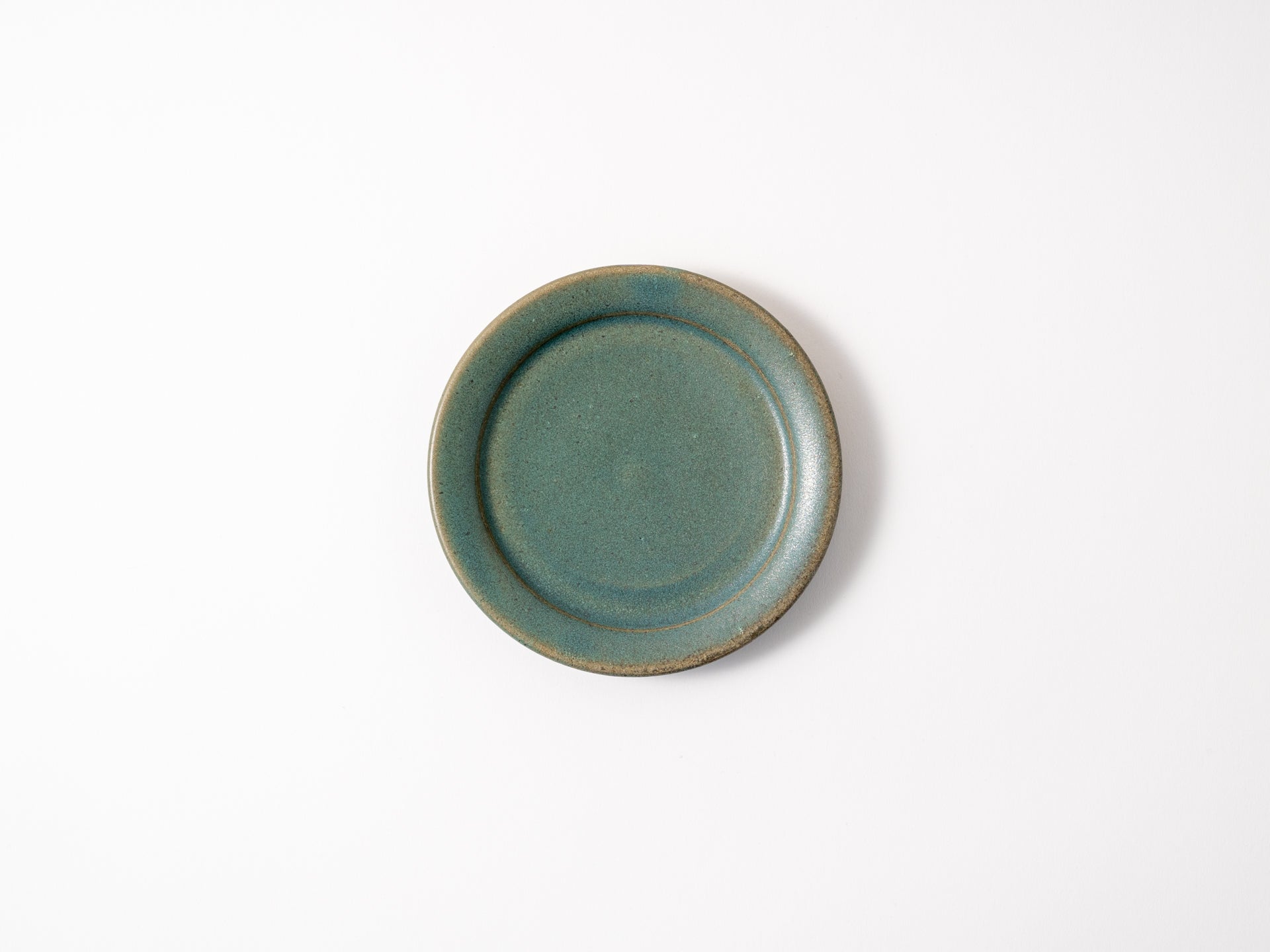 Rim plate 4 inches rust green [Yuki Watanabe_ex24]