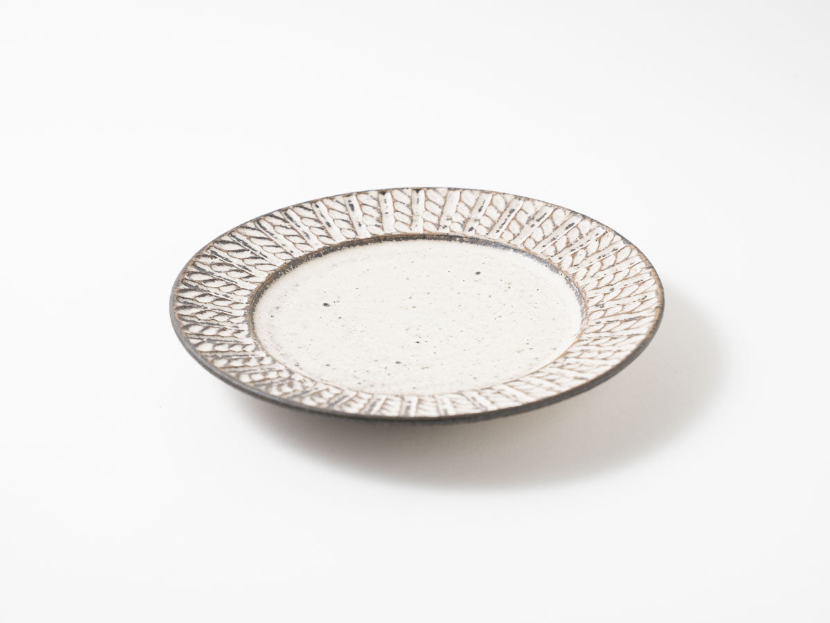 縄目リム皿6寸【山本雅則】