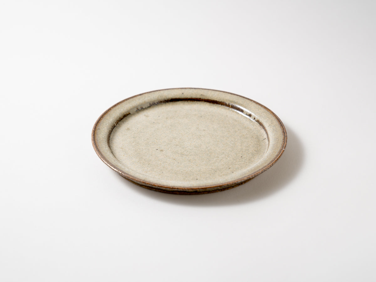 Straw ash crystal glaze 6-inch plate [Yuya Takahashi]