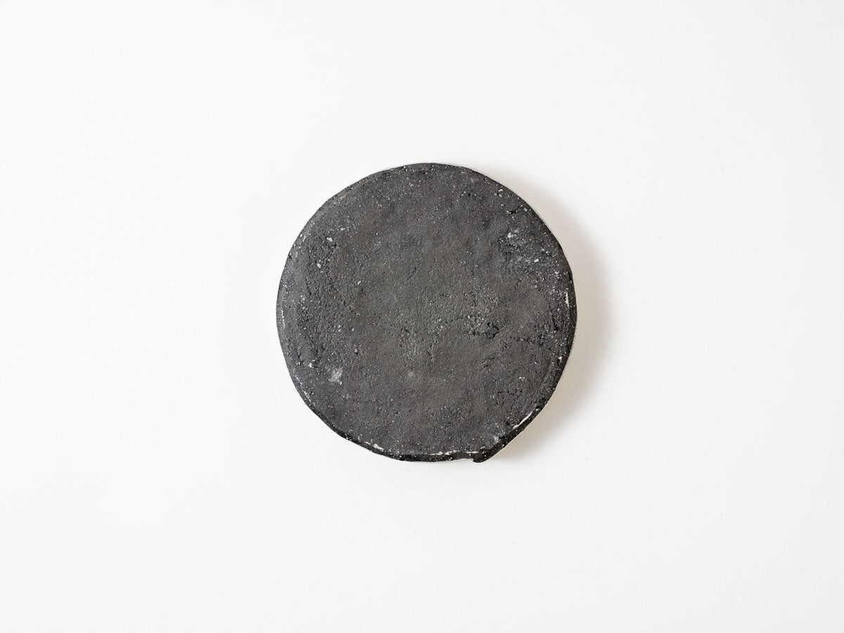 粉打(黒)立縁丸皿(姫)【梶原妙子】