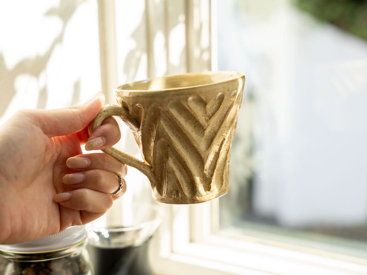 【コーヒーと、静かな時間。】粉引マグとコーヒー豆のセット