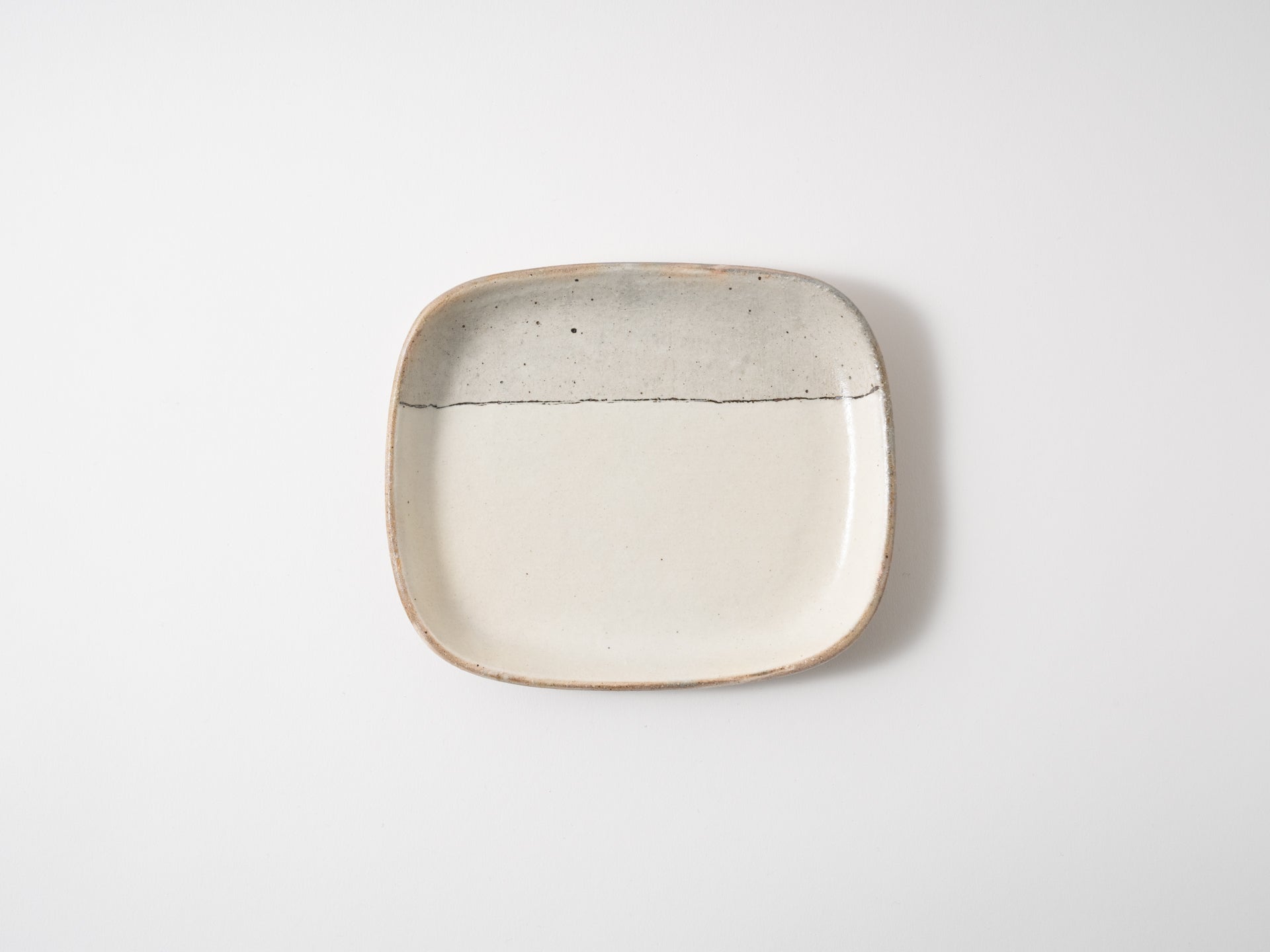 Aratetsu Line Bread Plate Small [Furuya Ceramics_ex23]