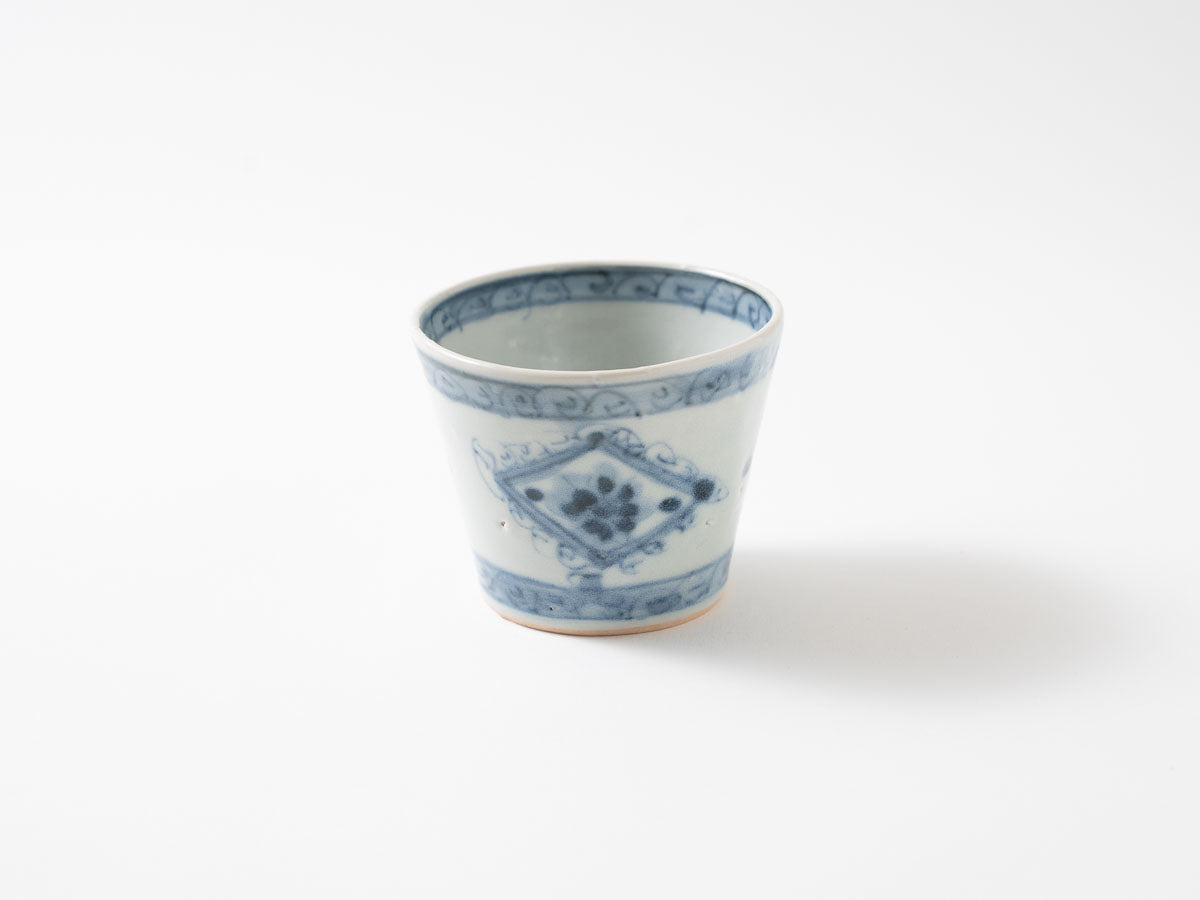 そば猪口 ダイヤ窓絵【横田翔太郎】