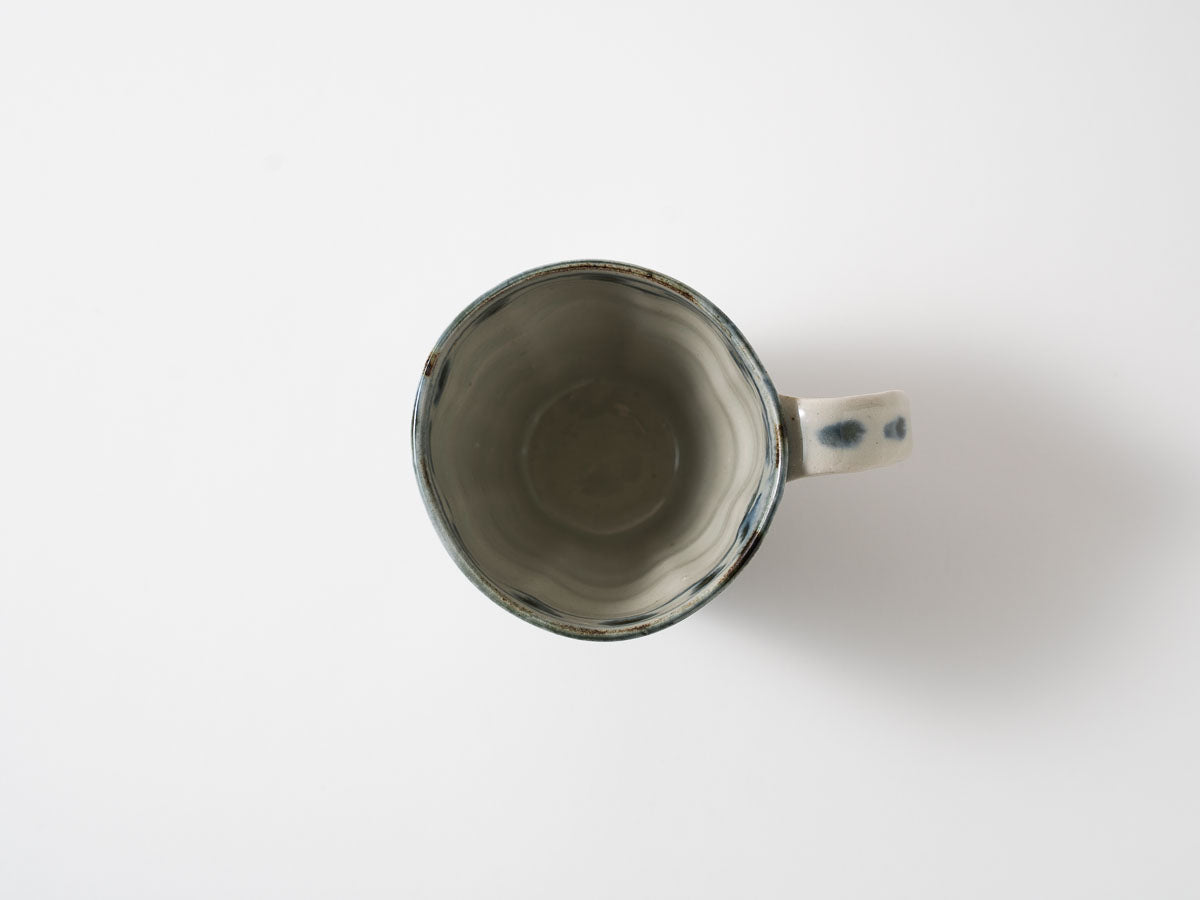 安南（磁）指なぶりマグカップ 花火唐草【横田勝郎】