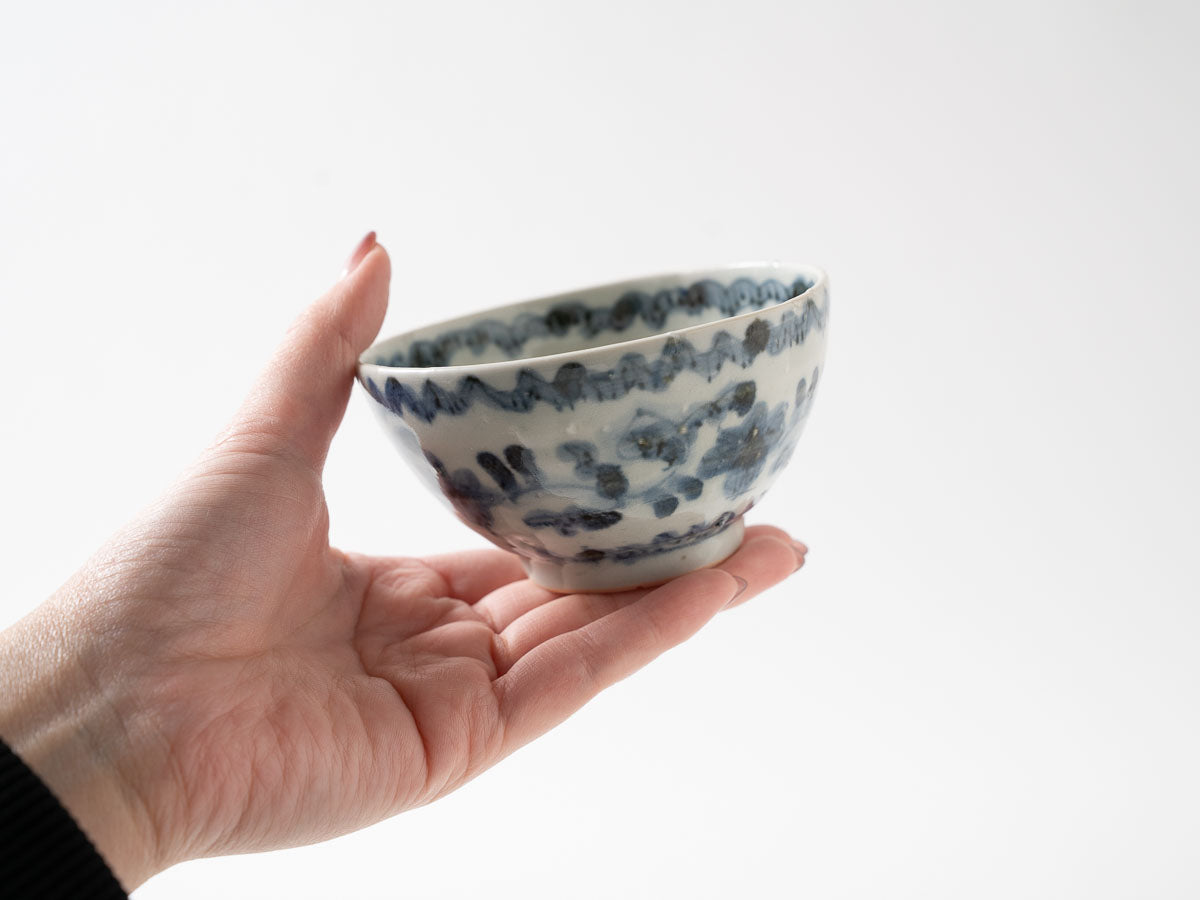 飯碗 牡丹唐草泉山釉【横田翔太郎】