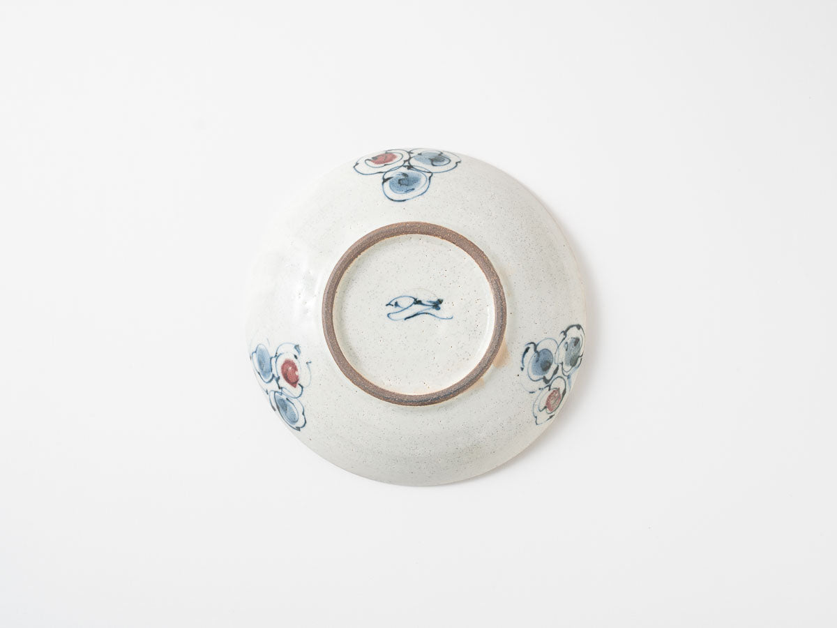 安南マット 花雲 五寸皿 【横田勝郎】