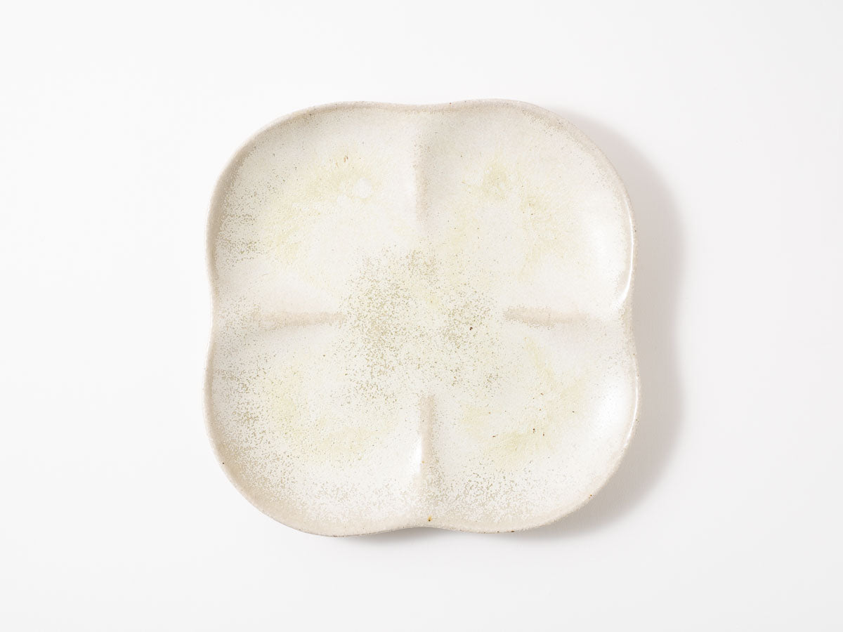 まるスクエアプレート L 白抹茶【藤原志鈴香】