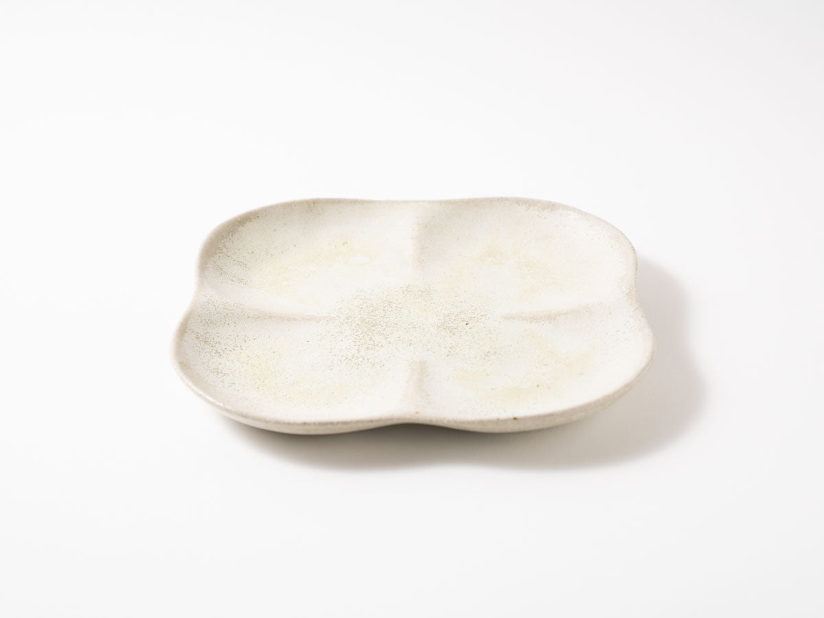 まるスクエアプレート L 白抹茶【藤原志鈴香】