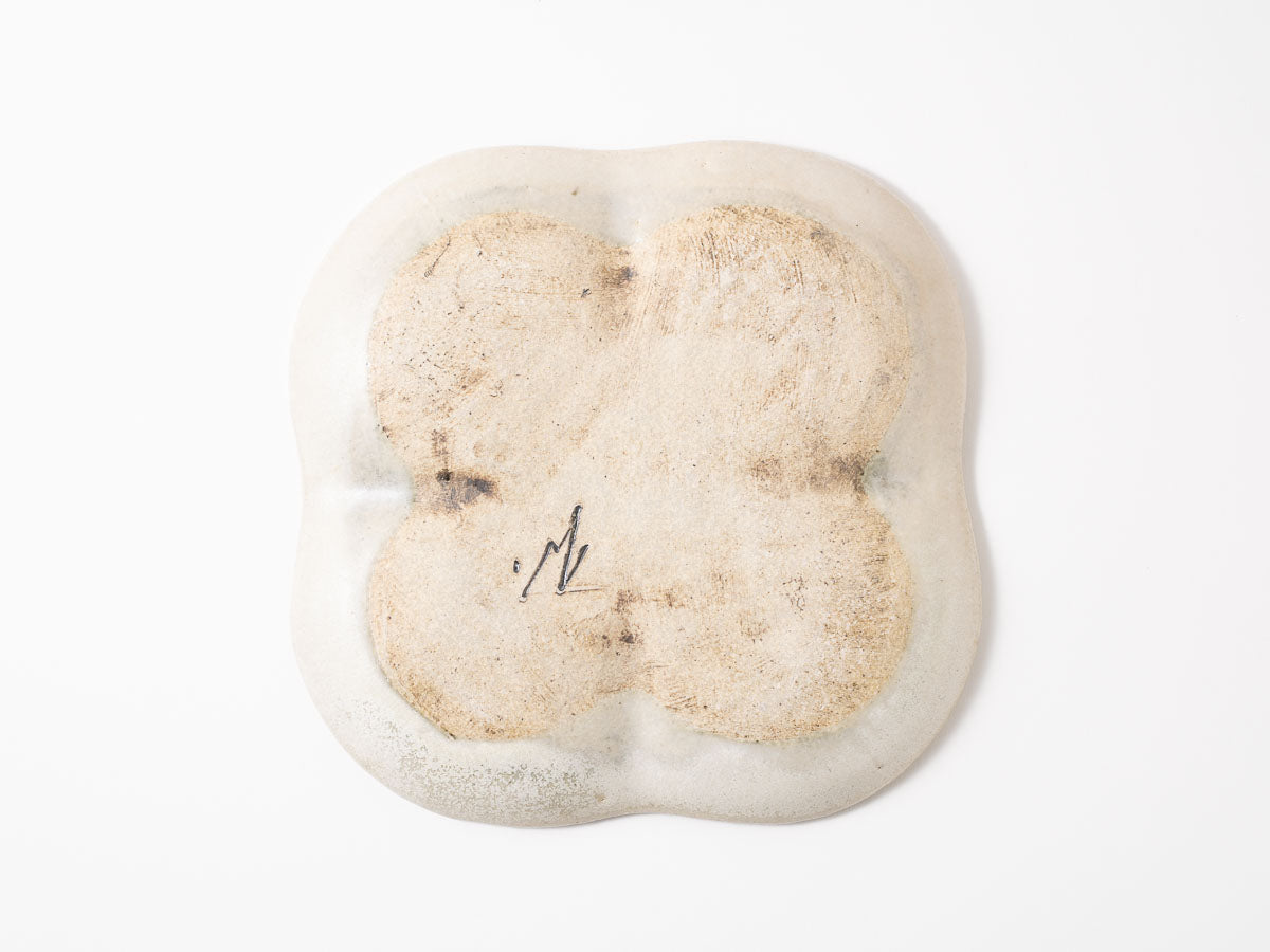 まるスクエアプレート L 白抹茶【藤原志鈴香】