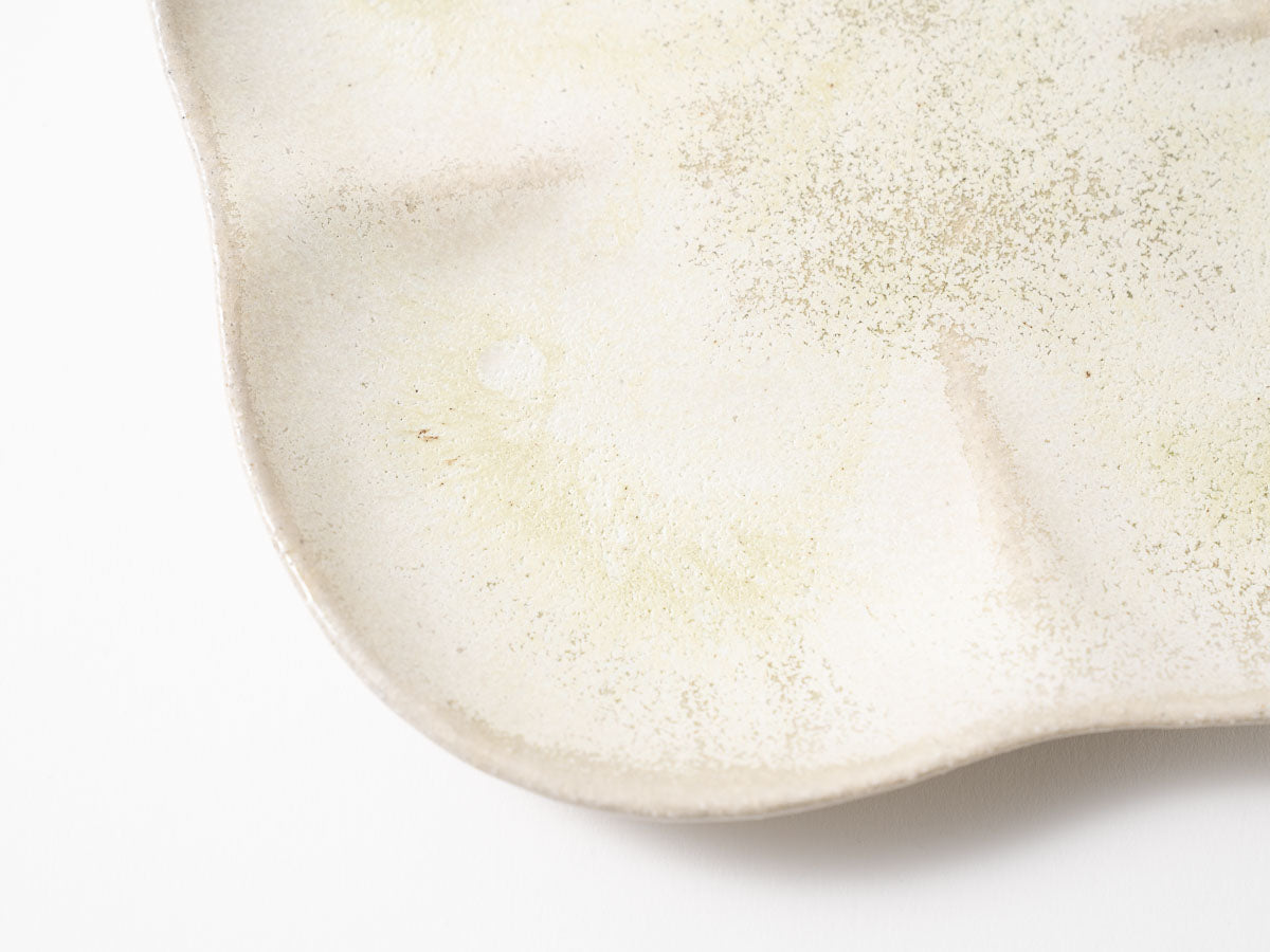 まるスクエアプレート L 白抹茶【藤原志鈴香】