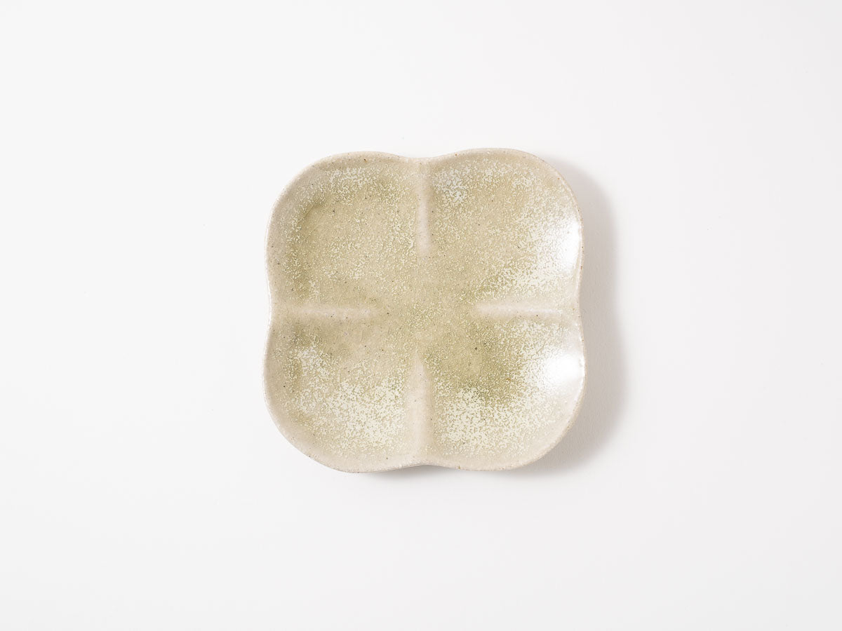 まるスクエアプレート M 白抹茶【藤原志鈴香】