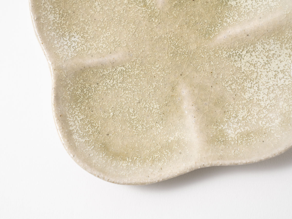 まるスクエアプレート M 白抹茶【藤原志鈴香】