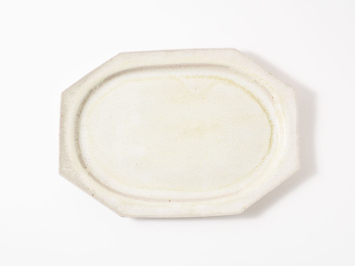 8角オーバル L 白抹茶【藤原志鈴香】