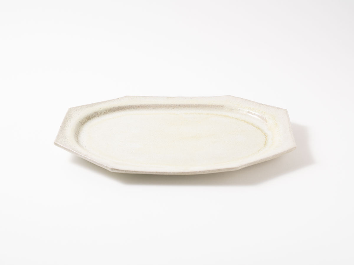 8角オーバル L 白抹茶【藤原志鈴香】