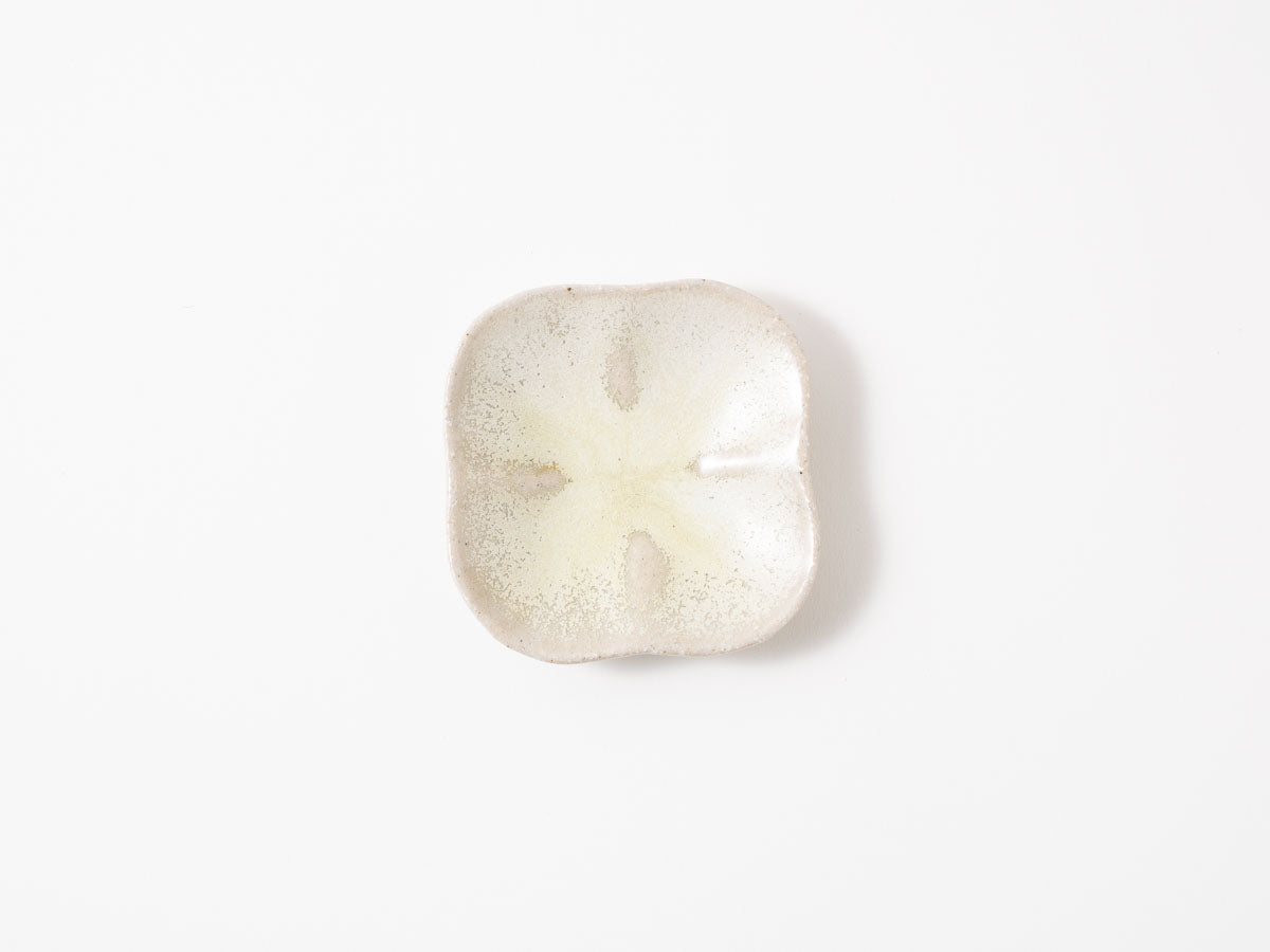 まるスクエアプレート S 白抹茶【藤原志鈴香】