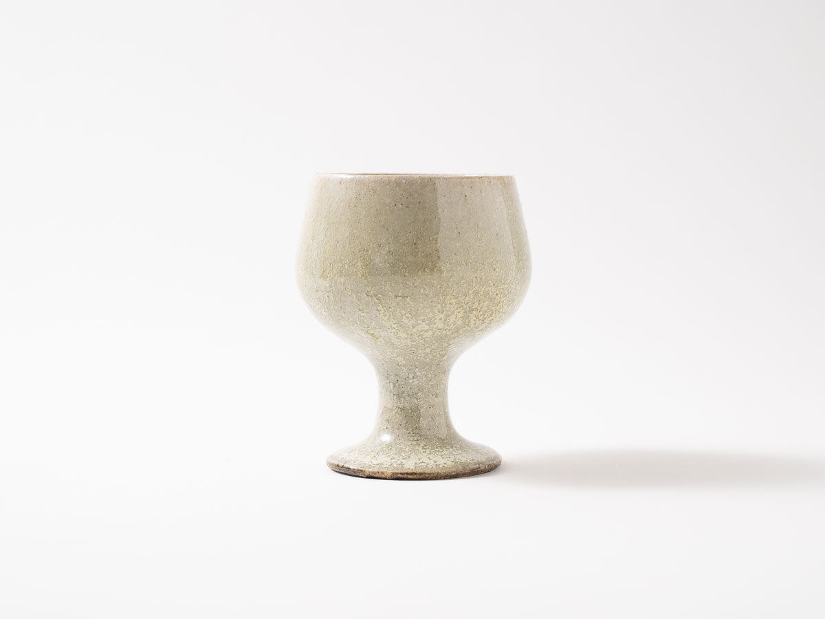 ゴブレット 白抹茶【藤原志鈴香】