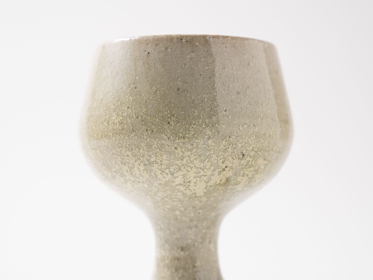 ゴブレット 白抹茶【藤原志鈴香】